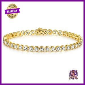 Moissanite Tennis Bracelet 3.9cttw Sterling Silver 6.5/7in Hypoallergenic